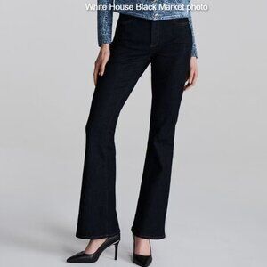White House Black Market High Rise Skinny Flare Sculpt Jeans